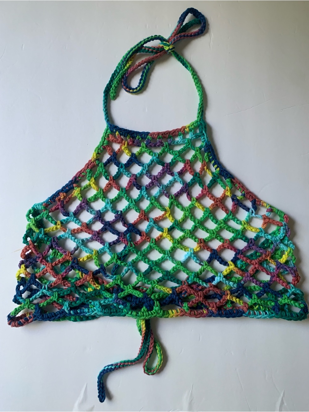 Handmade Multicolor Crochet Halter Top